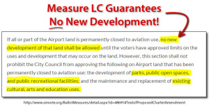 Measure LC Guarantees No New Development